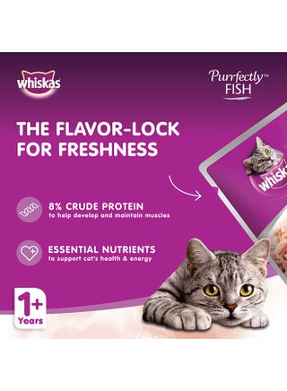 Purrfectly Fish With Tuna, Wet Cat Food Pouch 85grams - view 3
