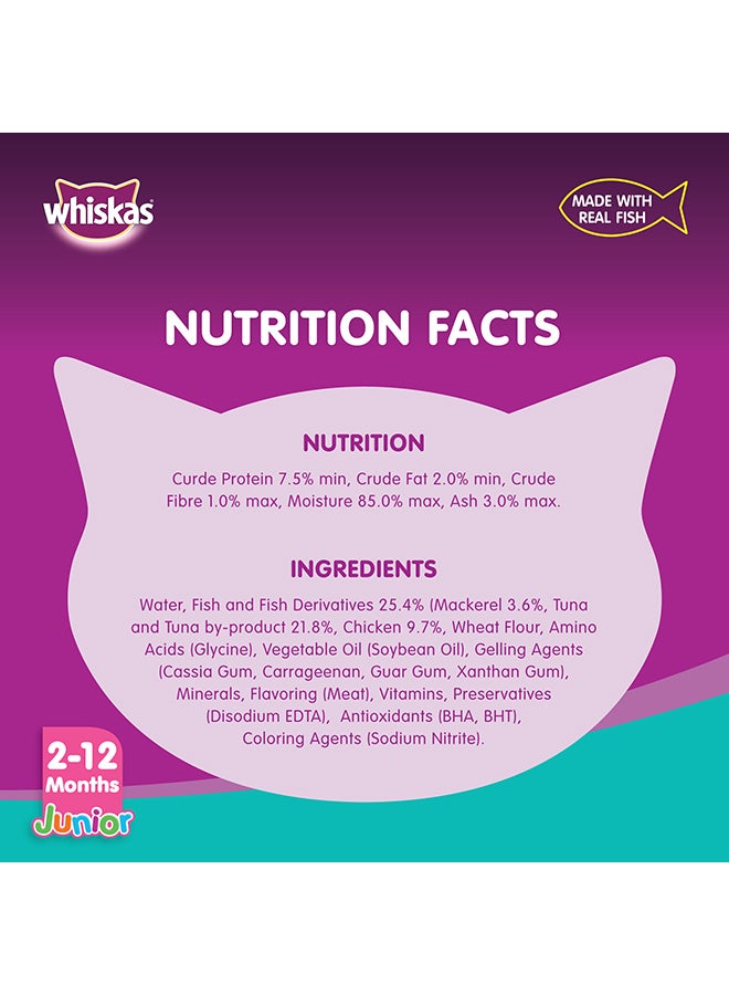 Junior Tuna Wet Food For Kittens Pouch Pack Of 12 80grams - v1674499755/N51680919A_4