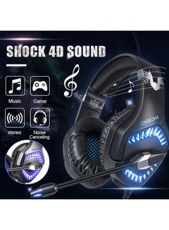 onikuma K1b Pro Over-Ear Gaming Headset With Mic - PS4/PS5  - Image 4