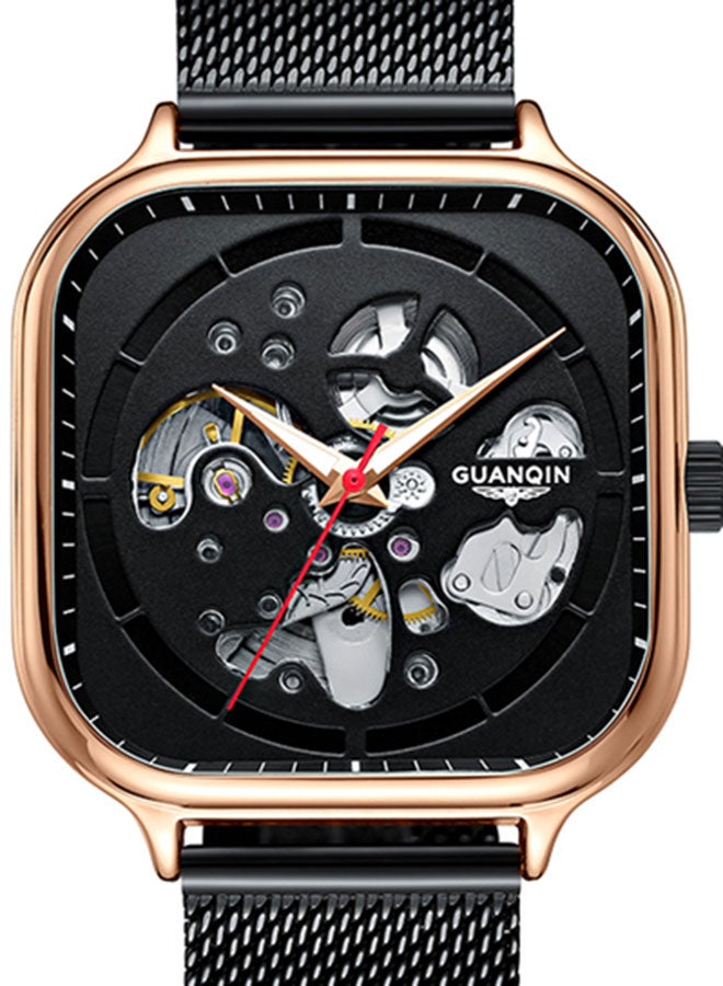 جوانكين ساعة كوارتز متعددة الوظائف بثلاثة عقارب وسوار من الفولاذ وحركة كوارتز طراز GJ1617204 للرجال - Image 4