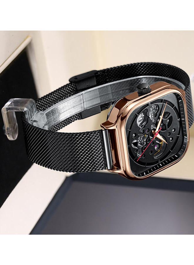 جوانكين ساعة كوارتز متعددة الوظائف بثلاثة عقارب وسوار من الفولاذ وحركة كوارتز طراز GJ1617204 للرجال - Image 5