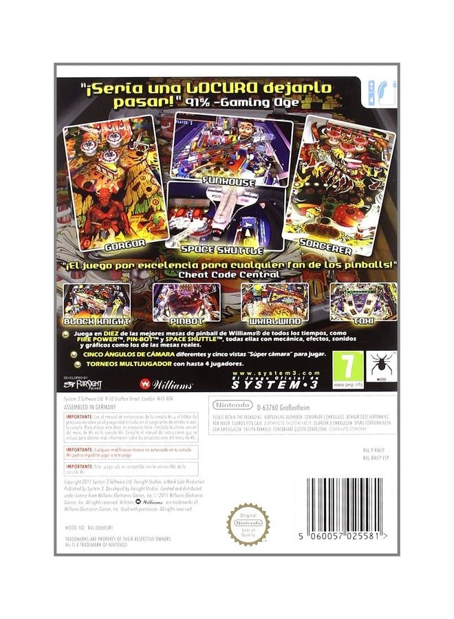 Nintendo Williams Pinball Classics (PAL) - nintendo_wii - Image 2