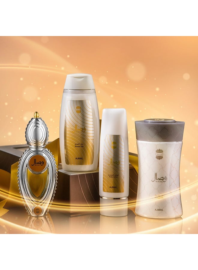 Ajmal Wisal Gift Set 1x Body Spray - 50 ml, 1x Shower Gel - 200 ml, 1x Body Lotion - 100 ml, 1x Powder - 80grams  - Image 2