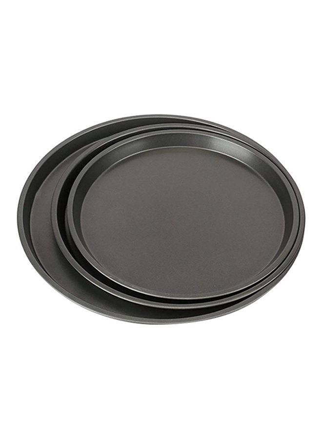 طقم صواني بيتزا من الألومنيوم، 3 قطع متعدد الألوان