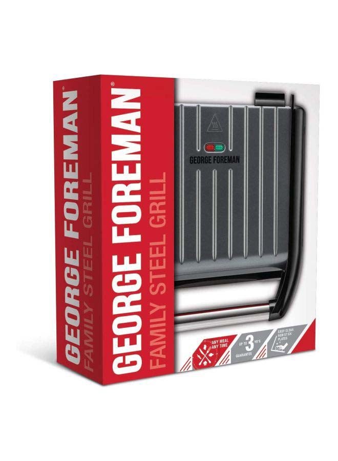 Russell Hobbs Electric Indoor Grill Medium, Stainless Steel Family Grill 1650 W 25041 Grey/Silver  - Image 2