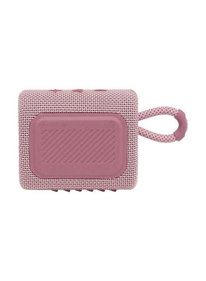 JBL Go 3 Portable Wireless Speaker, High Quality Sound - 5H Battery - Ipx Waterproof - Audio Cable Input Pink  - Image 2