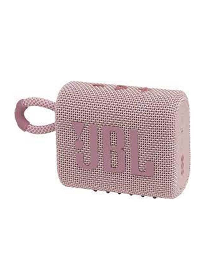JBL Go 3 Portable Wireless Speaker, High Quality Sound - 5H Battery - Ipx Waterproof - Audio Cable Input Pink  - Image 4