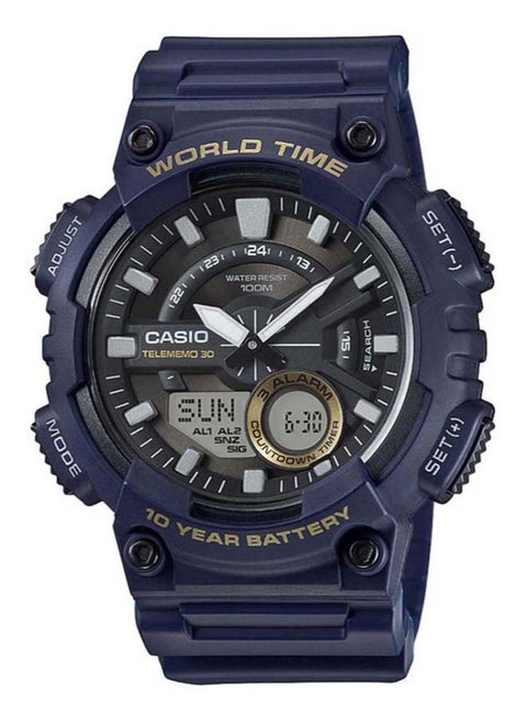 Men's Resin Analog And Digital Watch AEQ-110W-2AVDF
