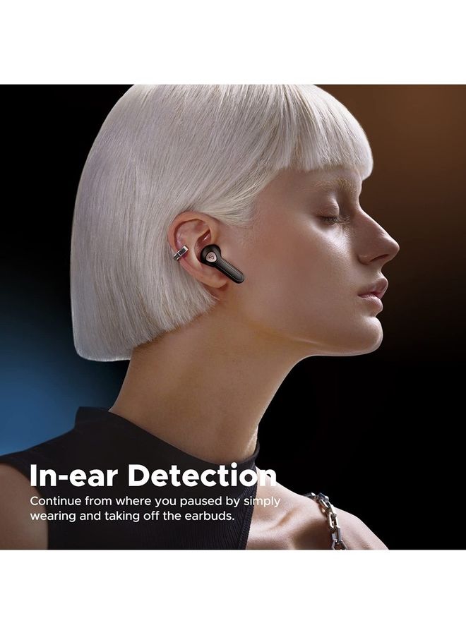 SoundPEATS - Air3 Deluxe HS Semi In-Ear Headphones Wireless Earbuds With Hi-Res Audio Black - Image 1