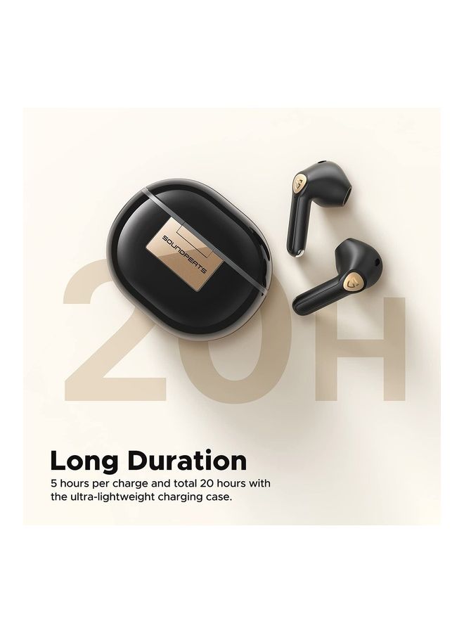 SoundPEATS - Air3 Deluxe HS Semi In-Ear Headphones Wireless Earbuds With Hi-Res Audio Black - Image 1