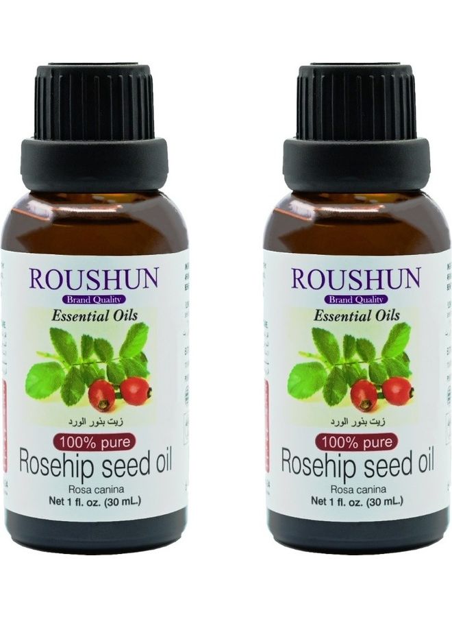 ROUSHUN Pack Of 2 Pure Rosehip Seed Oil 30ml