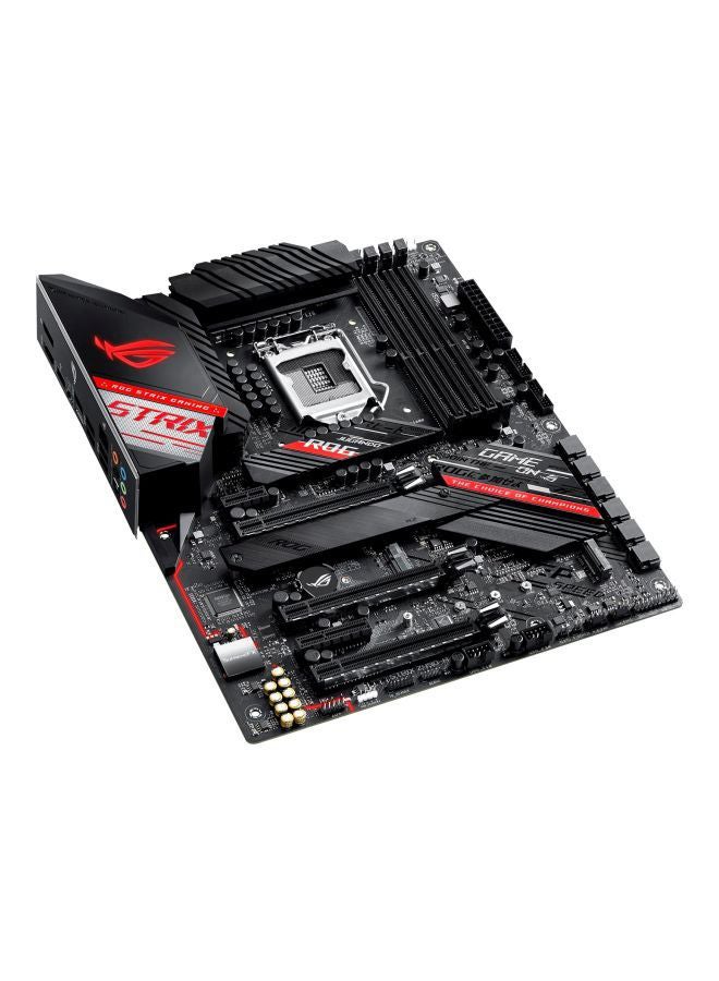 ASUS - ROG STRIX Z490-H GAMING (INTEL Z490) LGA 1200 (Intel 10th Gen) ATX gaming motherboard (12+2 Power Stages,DDR4 4600, Intel 2.5 Gb Ethernet, USB 3.2 Gen 2, AURA Sync) 24.4x30.5cm Black/Silver/Red - Image 1