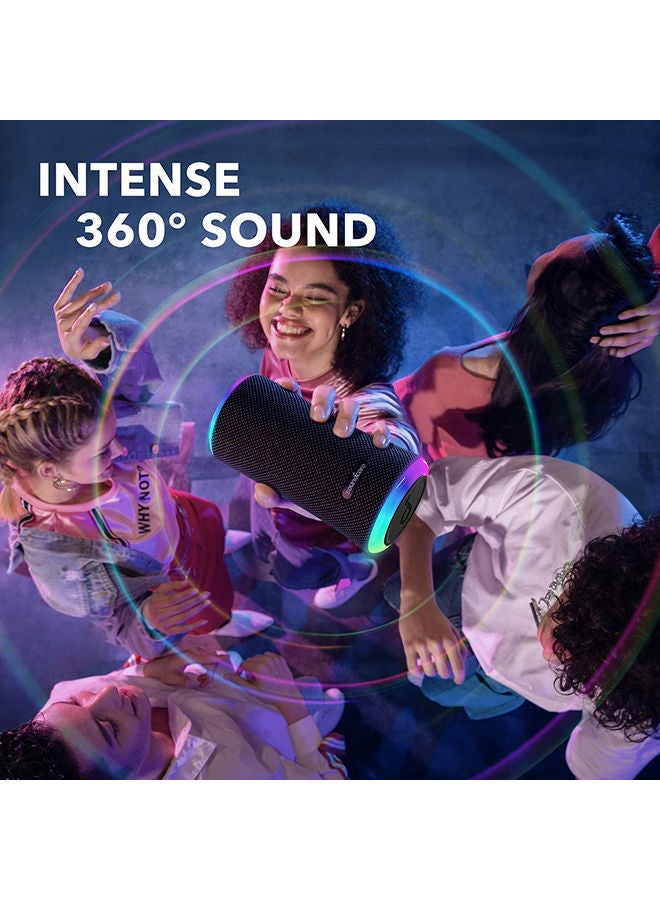 Soundcore - Flare 2 Bluetooth Speaker, with IPX7 Waterproof Protection and 360° Sound, 20W Wireless Speaker with PartyCast, EQ Adjustment, and 12-Hour Playtime Black - Image 1