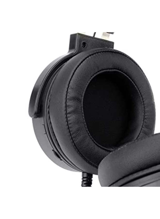 ريدراجون - سماعة رأس ريدراجون H320 بصوت محيط افتراضي 7.1 بمنفذ USB ومزودة بإضاءة RGB للألعاب - تأثير صوت ثلاثي الأبعاد مع حامل سماعة - Image 1