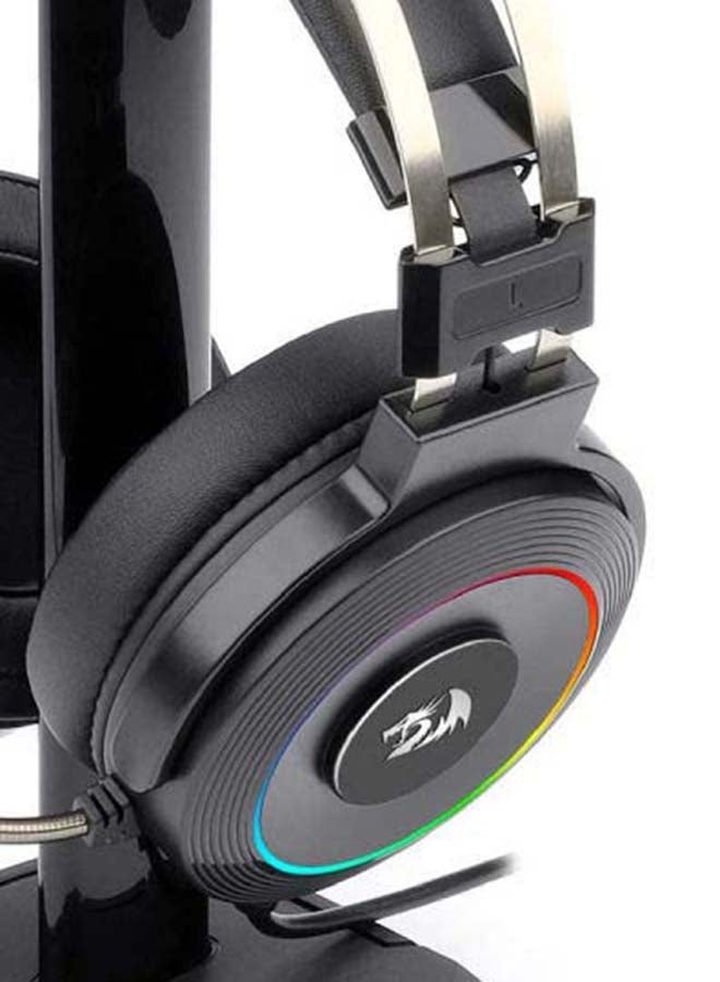 ريدراجون - سماعة رأس ريدراجون H320 بصوت محيط افتراضي 7.1 بمنفذ USB ومزودة بإضاءة RGB للألعاب - تأثير صوت ثلاثي الأبعاد مع حامل سماعة - Image 1