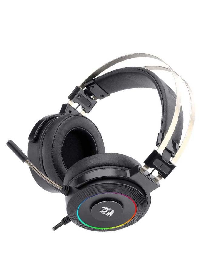ريدراجون - سماعة رأس ريدراجون H320 بصوت محيط افتراضي 7.1 بمنفذ USB ومزودة بإضاءة RGB للألعاب - تأثير صوت ثلاثي الأبعاد مع حامل سماعة - Image 1