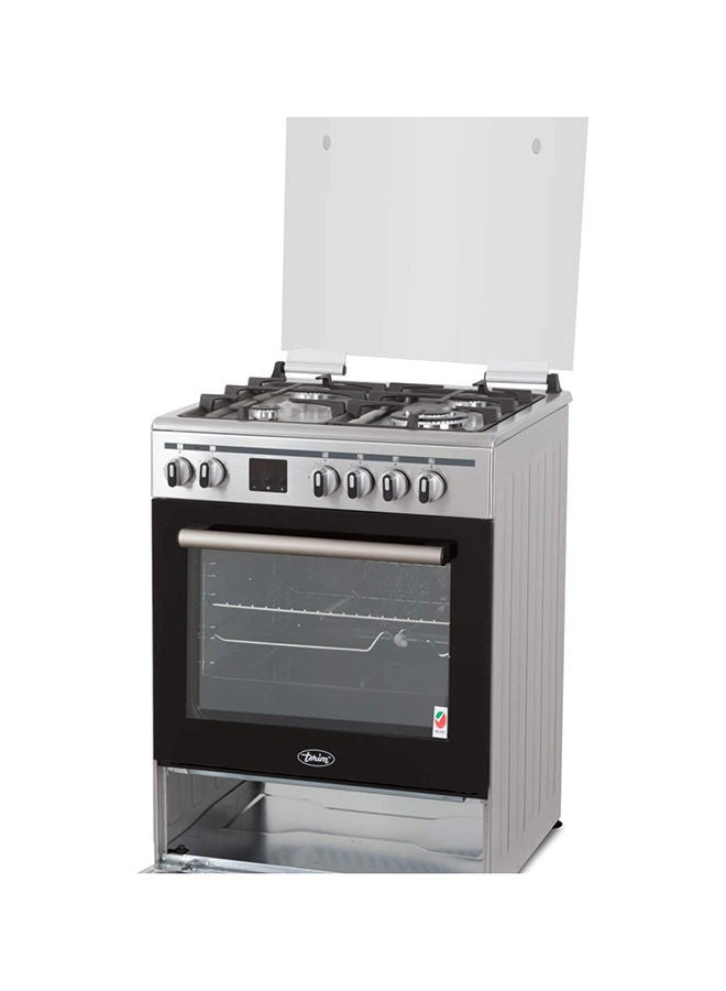 terim - 4 Burner Gas Cooker 60 x 60 cm, Combination Cooker, 1 year Warranty TERGE66ST Silver - Image 1