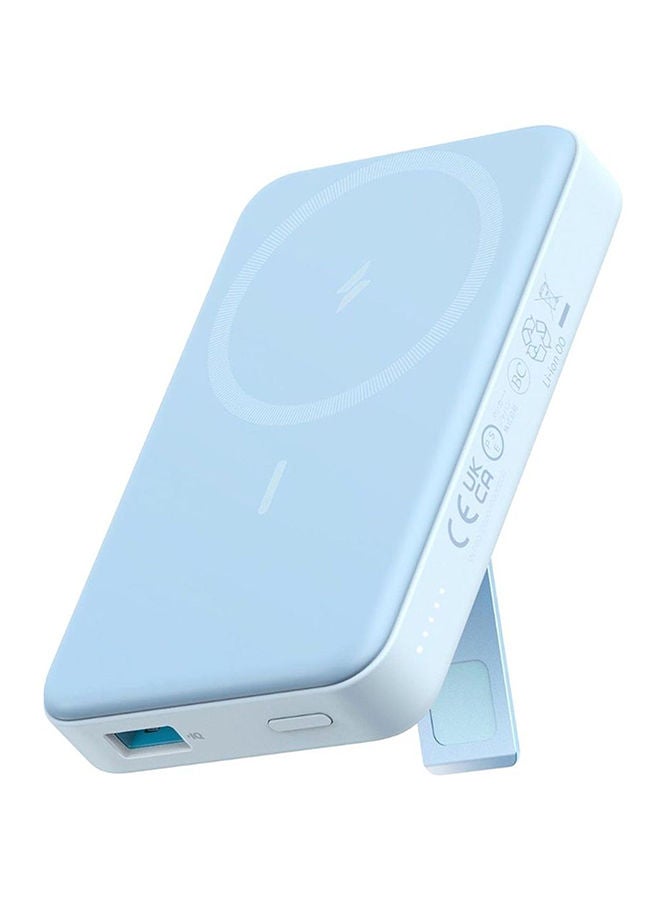 Anker - 633 Magnetic Battery, 10,000mAh Foldable Wireless Portable Charger, 20W USB-C Power Delivery Power Bank with Stand, Magsafe-Compatible for iPhone 16/15/14/13/12 Series blue - Image 1