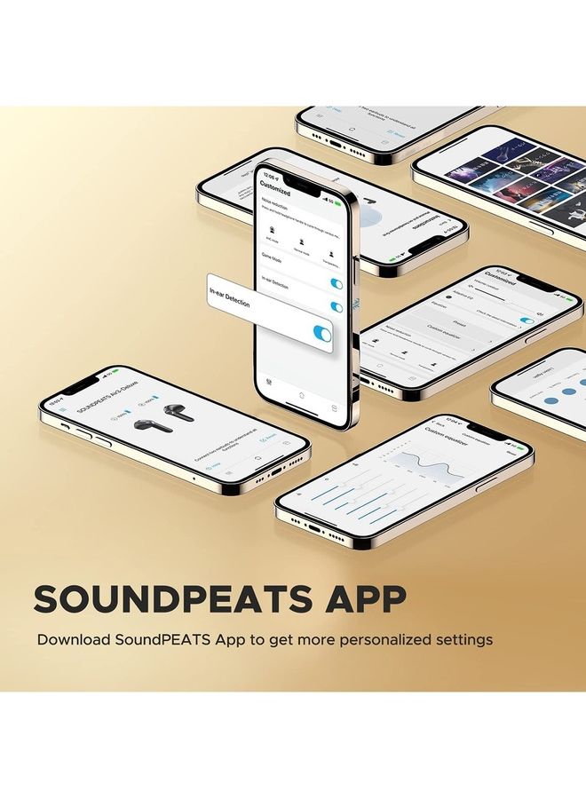SoundPEATS Air3 Deluxe Wireless Earbuds Bluetooth  Earphones With 4 Microphones And For Clear Calls White  - Image 5