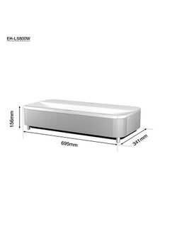EPSON Super-Ultra-Short-Throw Projector, Smart Laser Projection TV, 4,000 Lumen Brightness, 2,500,000:1 Contrast Ratio, 3LCD Technology EH-LS800W White  - Image 3