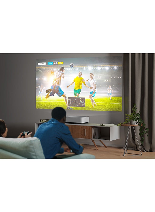 EPSON - Super-Ultra-Short-Throw Projector, Smart Laser Projection TV, 4,000 Lumen Brightness, 2,500,000:1 Contrast Ratio, 3LCD Technology EH-LS800W White - Image 1