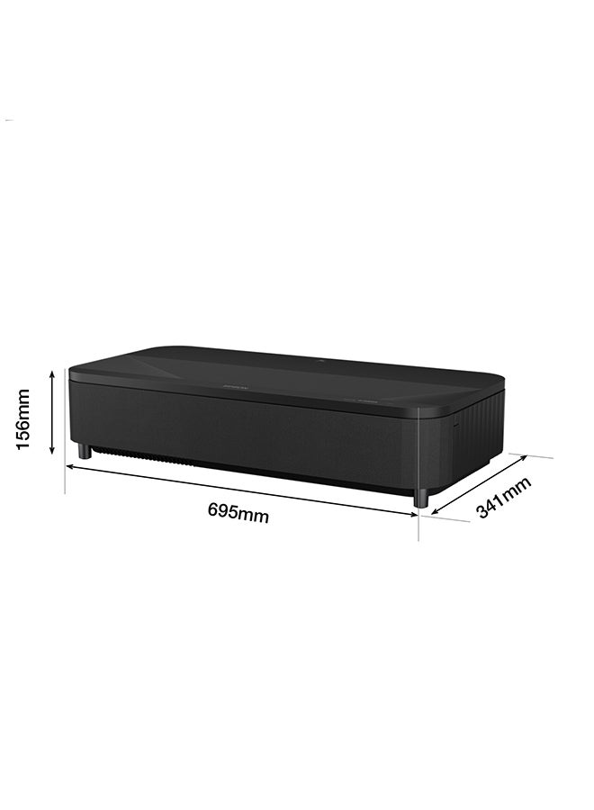 EPSON - Super-Ultra-Short-Throw Projector, Smart Laser Projection TV, 4,000 Lumen Brightness, 2,500,000:1 Contrast Ratio, 3LCD Technology EH-LS800B Black - Image 1