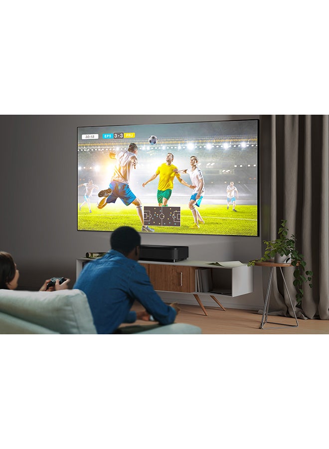 EPSON - Super-Ultra-Short-Throw Projector, Smart Laser Projection TV, 4,000 Lumen Brightness, 2,500,000:1 Contrast Ratio, 3LCD Technology EH-LS800B Black - Image 1
