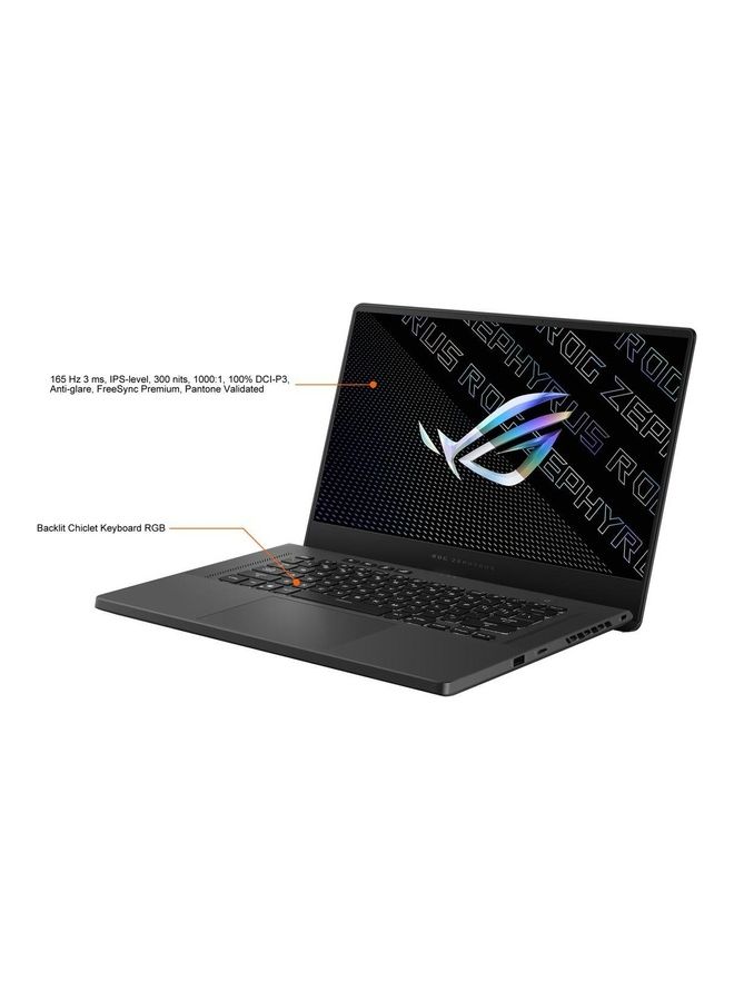 ASUS - ROG Zephyrus G15 Ultra Slim Gaming Laptop With 15.6-Inch Display, AMD Ryzen 9 5900HS Processor/16GB RAM/512GB SSD/6GB NVIDIA GeForce RTX 3060 Graphics Card/ Windows 10 English Eclipse Gray - Image 1