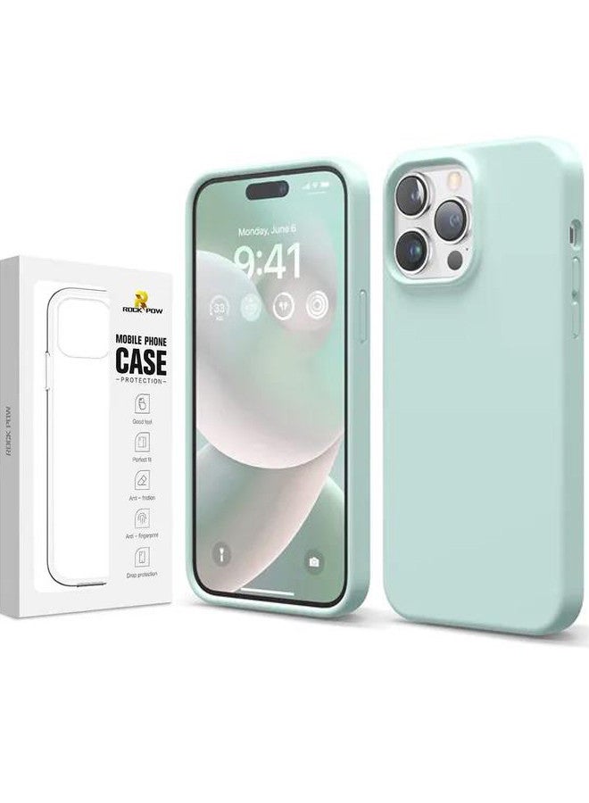 روك بو حافظة Rock Pow متوافقة مع iPhone 14 Pro Max، حافظة سيليكون سائلة، غطاء حماية كامل للجسم، مقاومة للصدمات، حافظة هاتف نحيفة، بطانة ناعمة من الألياف الدقيقة مضادة للخدش، 6.7 بوصة - Image 1