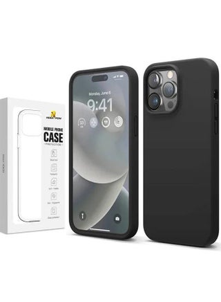 Rock Pow Compatible with iPhone 14 Pro Max Case, Liquid Silicone Case, Full Body Protective Cover, Shockproof, Slim Phone Case, Anti-Scratch Soft Microfiber Lining, 6.7 inch Black - v1674821336/N50858160A_1