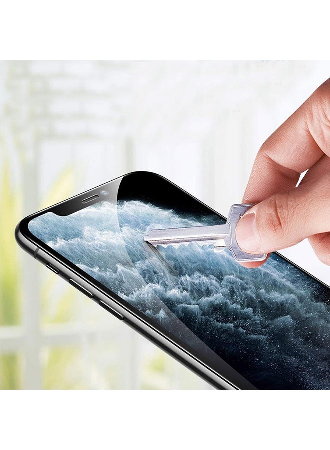 MARGOUN 2-Pack for iPhone 11 Pro Max Screen Protector Ceramic Film Anti Scratch Shatterproof Glass 12D Edge to Edge Full Coverage Clear/Black  - Image 3
