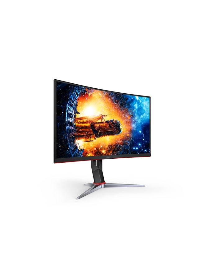 AOC - C24G2 23.6-Inch (VA / 1500R) Curved Gaming Monitor, 1920 × 1080 (FHD), 165Hz, 1ms, HDR Mode Visual Enhancement, VGA x 1, HDMI 1.4 x 2, DisplayPort 1.2 x 1, Adaptive Sync Anti-tearing Technology Black - Image 1