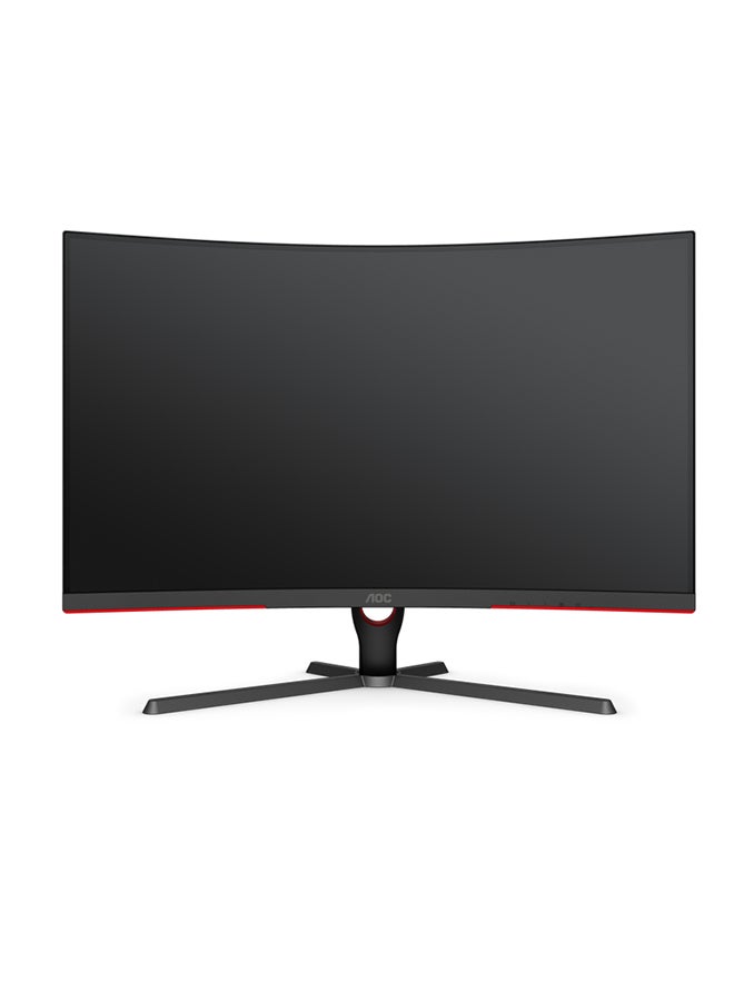 AOC - C32G3E 31.5-Inch (VA / 1000R) Curved Gaming Monitor, 1920 × 1080 (FHD), HDR Visual, 165Hz, 1ms, HDMI 1.4 x 2, DisplayPort 1.2 x 1, FreeSync Premium tear-free immersion Black & Red - Image 1