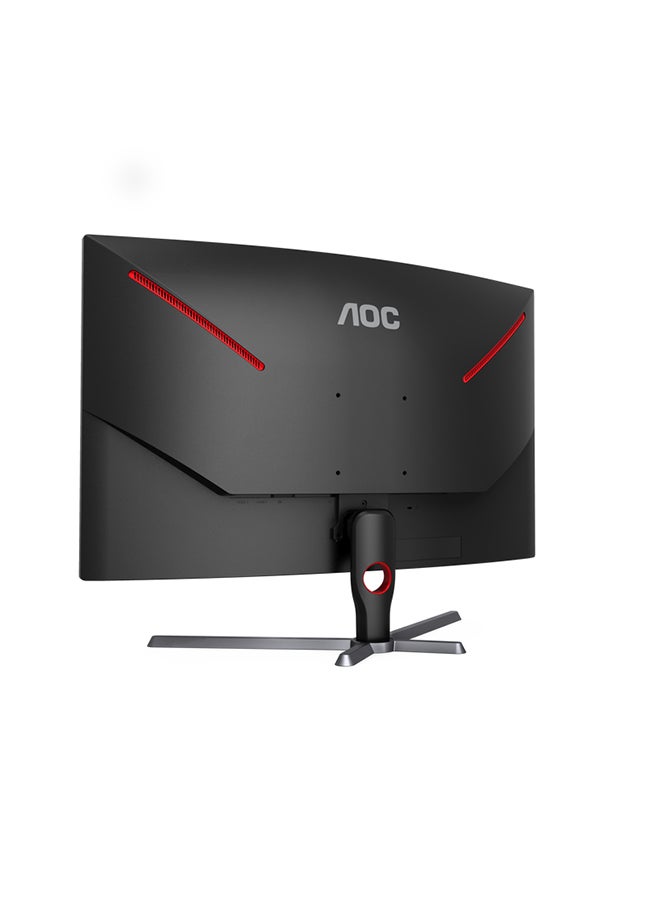 AOC - C32G3E 31.5-Inch (VA / 1000R) Curved Gaming Monitor, 1920 × 1080 (FHD), HDR Visual, 165Hz, 1ms, HDMI 1.4 x 2, DisplayPort 1.2 x 1, FreeSync Premium tear-free immersion Black & Red - Image 1