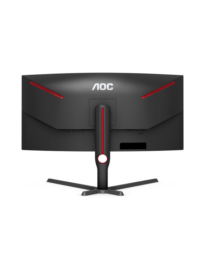 AOC - CU34G3S 34-Inch (VA / 1000R) Curved Gaming Monitor, 21:9 UltraWide, 3440 × 1440 (WQHD),165Hz , 1ms, HDR10 Mode Visual Enhancement, HDMI 2.0 x 2, DisplayPort 1.4 × 2, FreeSync Premium tear-free immersion Black & Red - Image 1