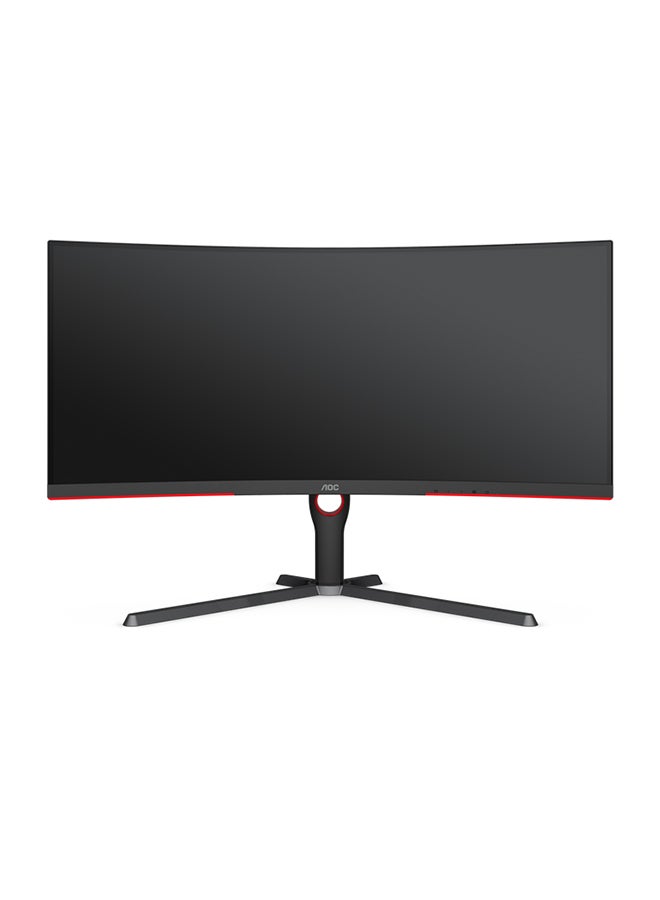 AOC - CU34G3S 34-Inch (VA / 1000R) Curved Gaming Monitor, 21:9 UltraWide, 3440 × 1440 (WQHD),165Hz , 1ms, HDR10 Mode Visual Enhancement, HDMI 2.0 x 2, DisplayPort 1.4 × 2, FreeSync Premium tear-free immersion Black & Red - Image 1