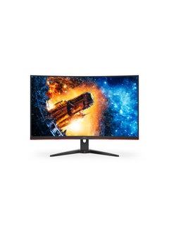AOC 31.5" Inch C32G2ZE Curved Gaming Monitor Full HD 1920x1080, HDR Mode, VA Panel Type, 240Hz Refresh Rate, 0.5ms Response Time, AMD FreeSync Premium Technology | Black & Red  - Image 3