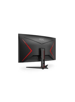 AOC 31.5" Inch C32G2ZE Curved Gaming Monitor Full HD 1920x1080, HDR Mode, VA Panel Type, 240Hz Refresh Rate, 0.5ms Response Time, AMD FreeSync Premium Technology | Black & Red  - Image 4