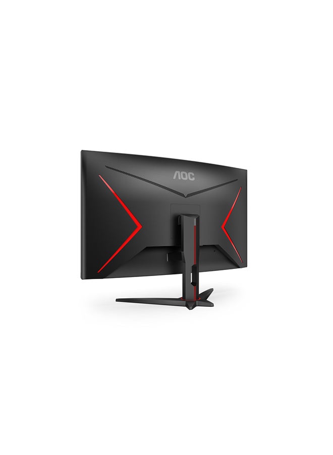 AOC - 31.5" Inch C32G2ZE Curved Gaming Monitor Full HD 1920x1080, HDR Mode, VA Panel Type, 240Hz Refresh Rate, 0.5ms Response Time, AMD FreeSync Premium Technology | Black & Red - Image 1