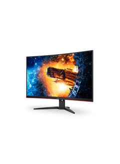 AOC 31.5" Inch C32G2ZE Curved Gaming Monitor Full HD 1920x1080, HDR Mode, VA Panel Type, 240Hz Refresh Rate, 0.5ms Response Time, AMD FreeSync Premium Technology | Black & Red  - Image 5