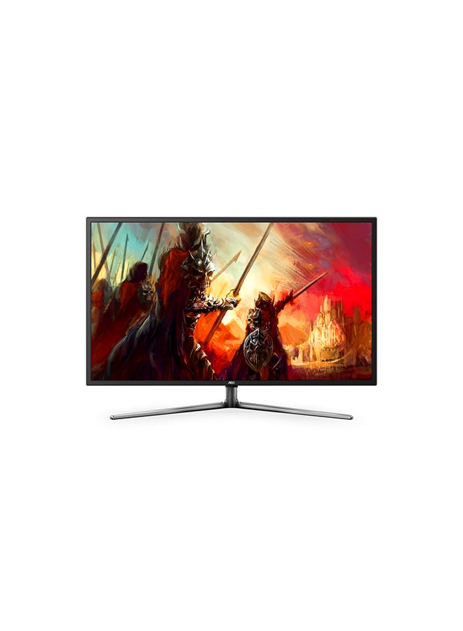 AOC - G4309VX/D 43-Inch (VA), 4K Gaming Monitor, Quantum Dot, 3840 × 2160 (UHD), 144Hz, 1ms, VESA Certified DisplayHDR 1000, HDMI 2.1 x 2, DisplayPort 1.4 x 2, Adaptive-Sync Black/Silver - Image 1