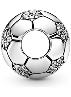 PANDORA 925 Sterling Silver Cubic Zirconia Studded Football Design Charm  - Image 3