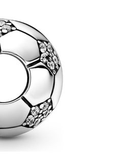 PANDORA 925 Sterling Silver Cubic Zirconia Studded Football Design Charm  - Image 4
