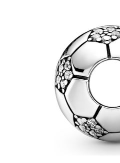 PANDORA 925 Sterling Silver Cubic Zirconia Studded Football Design Charm  - Image 5