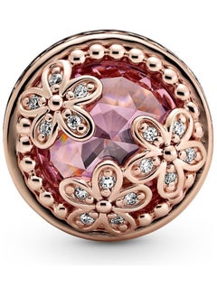 PANDORA Sparkling Pink Daisy Flower Charm  - Image 2