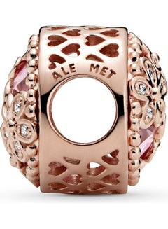 PANDORA Sparkling Pink Daisy Flower Charm  - Image 3