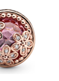 PANDORA Sparkling Pink Daisy Flower Charm  - Image 4