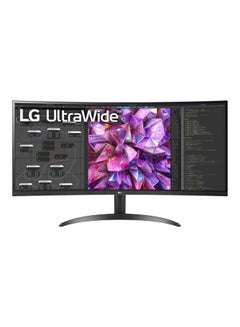 شاشة منحنية 34 بوصة 21:9 QHD IPS HDR10 مع USB من النوع C، RJ45، مكبر صوت، HDMI، DisplayPort 34WQ75C-B