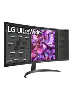 إل جي شاشة منحنية 34 بوصة 21:9 QHD IPS HDR10 مع USB من النوع C، RJ45، مكبر صوت، HDMI، DisplayPort 34WQ75C-B  - Image 3