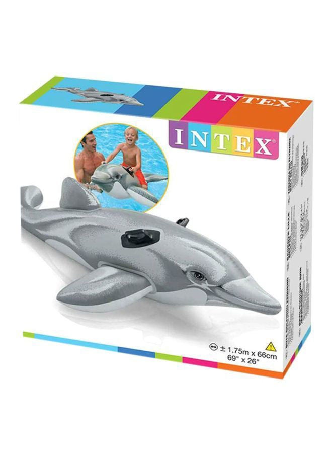 INTEX Lil Dolphin Pool Float - Grey 69x26inch - Image 2